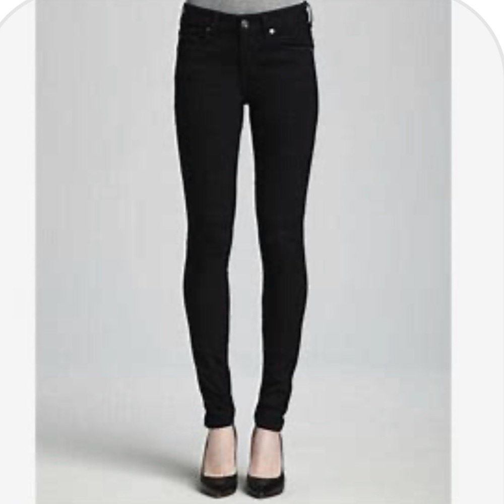 7 For All Mankind The Skinny Black Denim 26